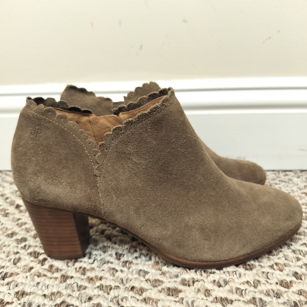 Jack Rogers Marianne Suede Ankle Boots Side Zip Bootie